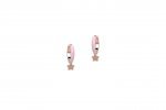 Orecchino Cerchio Smalto Rosa Arg 925 - Stella_5923