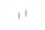 Boucle d'oreille Cercle Email Rose Argent 925_5919