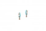 Boucle d'oreille Cercle Email Turquoise Argent 925_5920