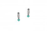 Boucle d'oreille Cercle Zircons Argent 925_5487