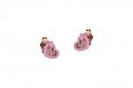 Boucle d'oreille cœur rose_7380