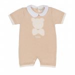 Barboteuse beige avec ours en fil_7502