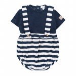 Pagliaccetto con Bretelle Rigato Blu_5063
