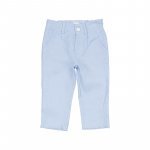 Pantalons en lin bleu_7658