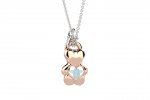 Pendant "Take me with you" light blue bear
 (Colore: ARGENTO ROSA - Taglia: UNICA)