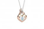 Pendant "Take me with you" light blue heart_5975