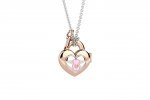 Pendant "Take me with you" pink heart_5974