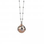 Pendant with boule rose gold color_2116