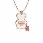 Pendentif Ours en Céramique-Or 9Kt Rose
 (Couleur: ORO - Taille: UNIQUE)