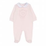 Pink babygrow with collar_8702