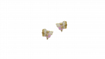 Pink Butterfly Earrings in 925 Silver_12662