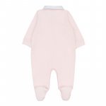 Pink Front Opening Babygrow With Collar_8731