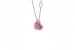 Pink heart pendant
 (Colore: ARGENTO - Taglia: UNICA)