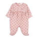Pink Hearts Babygrow with Bow_2866