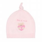 Pink Knitted Hat with Knot_4311