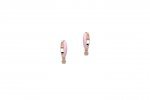 Pink Polish Circle Earrings with Bear
 (Colore: ARGENTO - Taglia: UNICA)