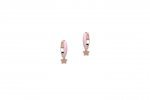 Pink Polish Circle Earrings with Star
 (Colore: ARGENTO - Taglia: UNICA)