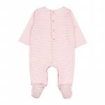 Pink Striped Babygro with Writing_5155