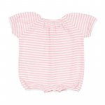 Pink Striped Romper with Writing_5169