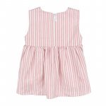 Pink striped sleeveless blouse_8278
