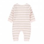 Pink Striped Yarn Babygro_1169