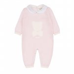 Pink thread babygro with collar_7498