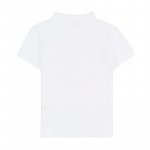 Weißes Polo-Shirt mit kurzen Ärmeln_5883
