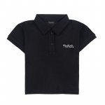 Schwarzes Polo-Shirt mit kurzen Ärmeln
 (10 JAHRE)
