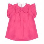 Poplin dress with bow_8045