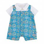 Romper w/dungarees w/jungle pattern_12194