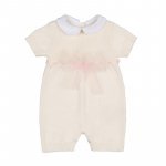 Romper w/pink bow
 (01 MESE)