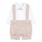 Romper with dungarees and bow tie
 (01 MESE)