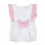 Romper with frills and flowered bow_12720