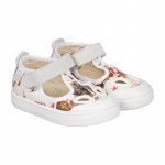Sandal with eyelets in allover jungle_12628