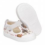 Sandal with eyelets in allover jungle_12629