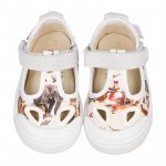 Sandal with eyelets in allover jungle_12630