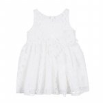 Sangallo Dress with Bow
 (Colore: BIANCO - Taglia: 06 MESI)