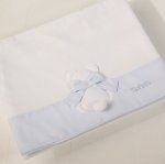 Set Lenzuola Carrozzina 3pz Fiocco Azzurro_538