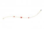 Silver Red Hearts Bracelet
 (Colore: ARGENTO - Taglia: UNICA)