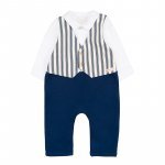 Striped babygro w/vest_12747