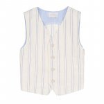 Striped cream vest_7670