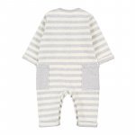 Striped Grey Babygrow with Pockets_1045