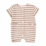 Striped Romper with Front Opening_9190