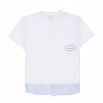 Weißes T-Shirt mit Brusttasche_7661