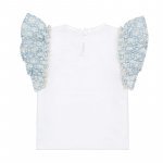 T-Shirt con frappa azzurra_8238