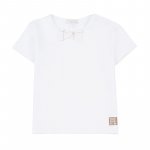 T-Shirt con Papillon Beige_4576