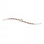 Tato bracelet with little knots and silver beads
 (Colore: ARGENTO - Taglia: UNICA)