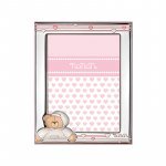 Tato pink silver frame 90x130mm
 (Colore: ARGENTO - Taglia: UNICA)