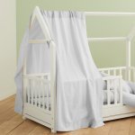Tente de lit grise pour lit Montessori
 (Couleur: GRIS - Taille: UNIQUE)
