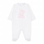 Tutina con Orso Jersey Bianca_4909